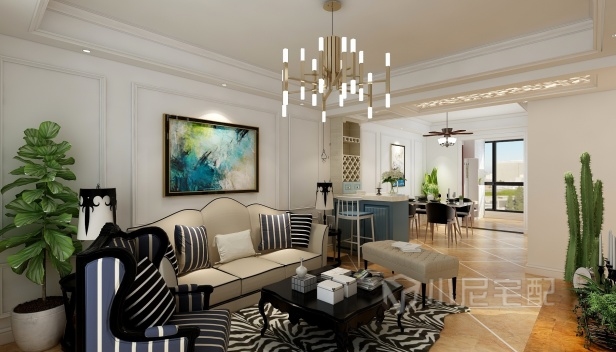 130㎡/三室两厅两卫/美式