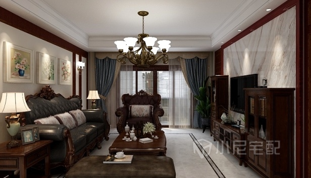 120㎡/三室一厅两卫/美式 120㎡/三室一厅两卫/美式