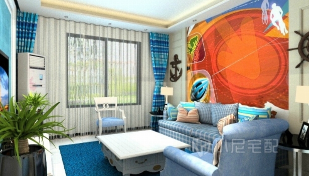 100㎡/三室两厅一卫/地中海