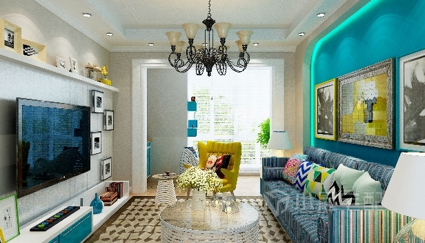 86.7㎡/三室两厅两卫/地中海