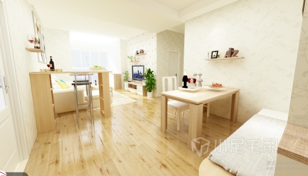 80㎡/两室一厅一卫/现代 80㎡/两室一厅一卫/现代