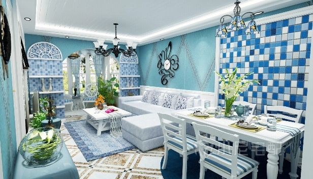 90㎡/两室两厅一卫/地中海