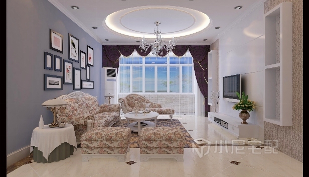 91.36㎡/三室两厅两卫/欧式